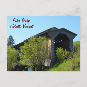 Postal Puente de pescadores - Vermont