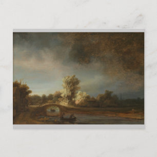 Postal Puente de piedra de Rembrandt