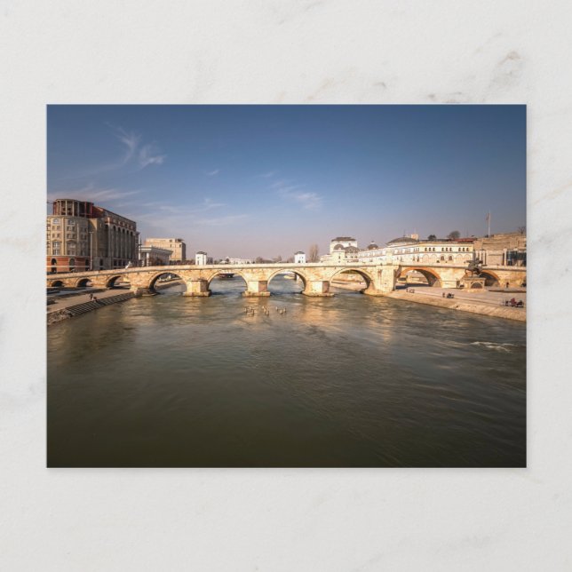 Postal Puente de Piedra, Skopje, Macedonia (Anverso)