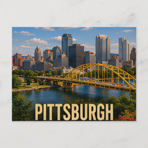 Postal Puente de Pittsburgh Pennsylvania regalo de viaje