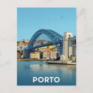 Postal Puente de Porto Río Douro Paisaje urbano