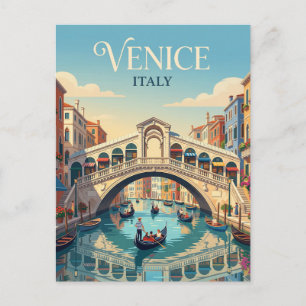 Postal Puente de Rialto Italia