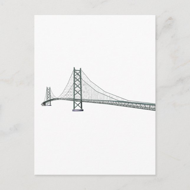 Postal Puente de Suspensión Akashi Kaikyo: también conoci (Anverso)