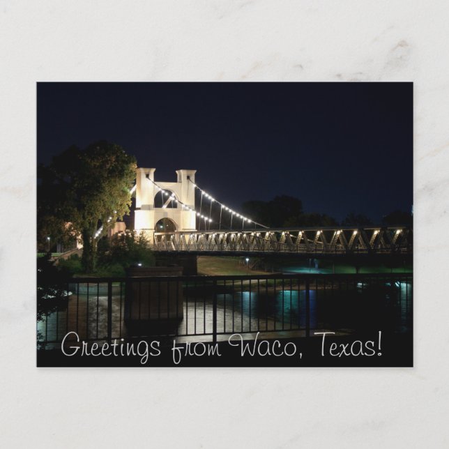 Postal puente de suspensión (con texto) (Anverso)