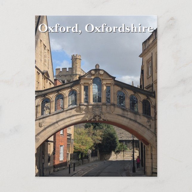 Postal Puente de suspiros en Oxford (Anverso)