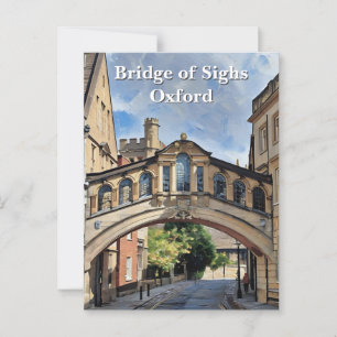 Postal Puente de suspiros en pintura acrílica de Oxford