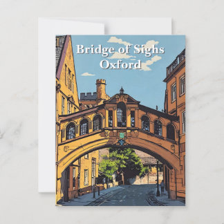 Postal Puente de suspiros en pintura Poster de Oxford