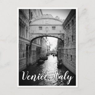 Postal Puente de suspiros, Venecia Italia foto en blanco 