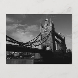 Postal puente de torre imagen en blanco y negro