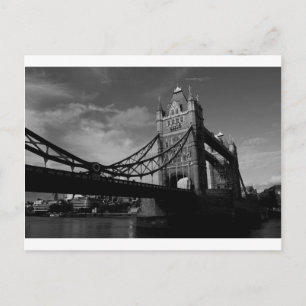 Postal puente de torre imagen en blanco y negro