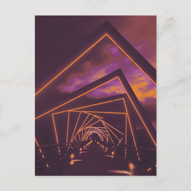 Postal puente de traza de tortuga alta (Anverso)