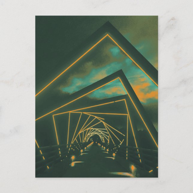 Postal puente de traza de tortuga alta (Anverso)