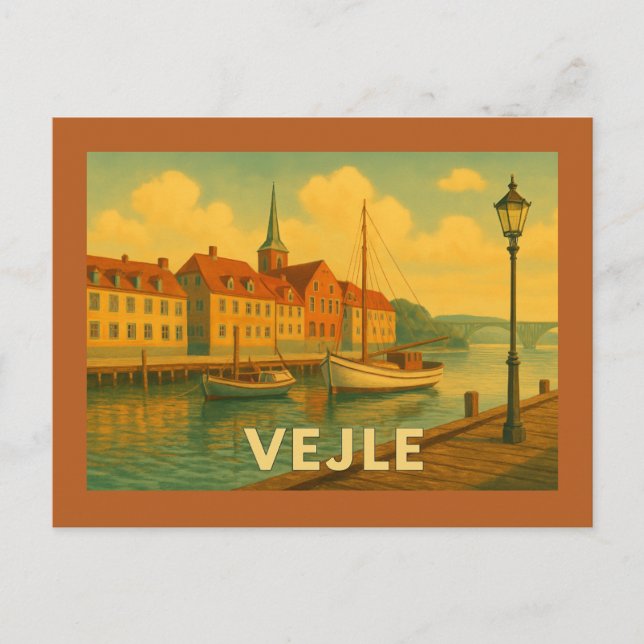 Postal Puente de Vejle Dinamarca (Anverso)