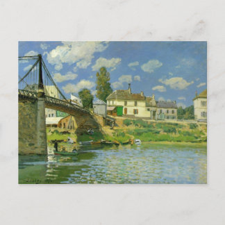Postal Puente de Villeneuve la Garenne ~ Alfred Sisley