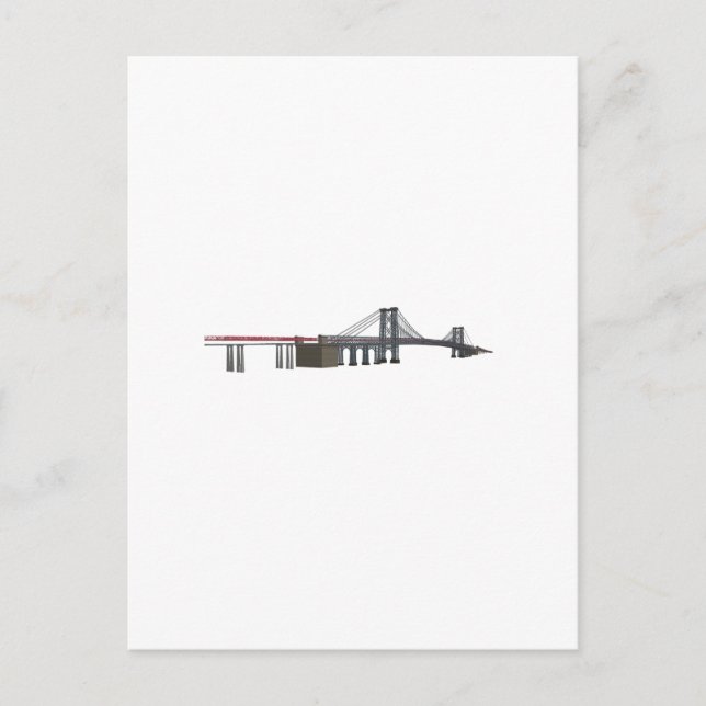 Postal Puente de Williamsburg: Modelo 3D: (Anverso)