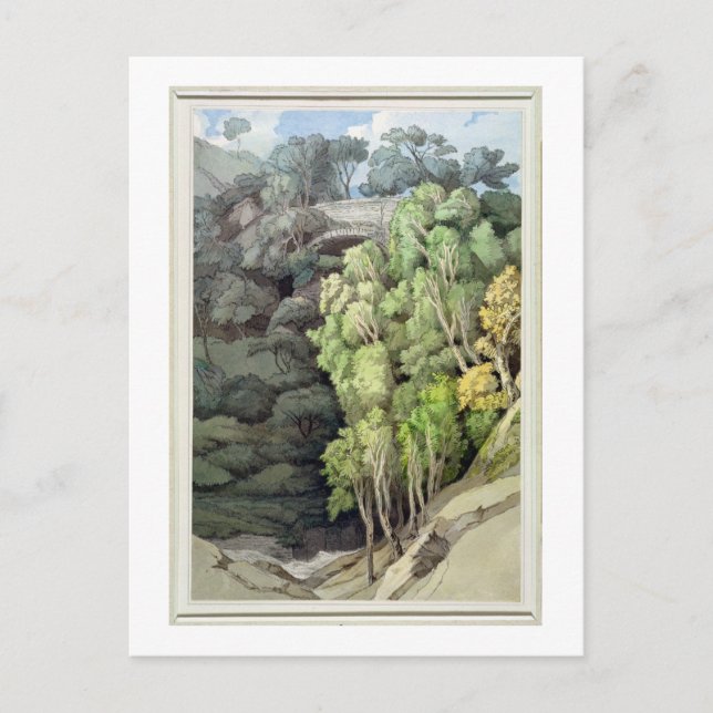 Postal Puente del diablo, 1810 (con pluma y tinta sobre g (Anverso)