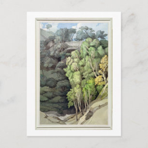 Postal Puente del diablo, 1810 (con pluma y tinta sobre g