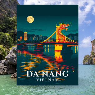 Postal Puente del Dragón Da Nang Vietnam Viajes