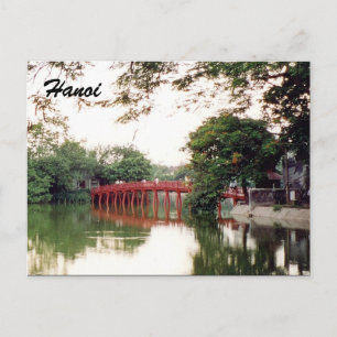 Postal puente del lago hanoi