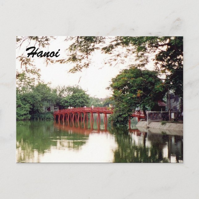 Postal puente del lago hanoi (Anverso)