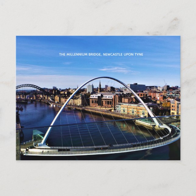 Postal Puente del Milenio de Newcastle (Anverso)