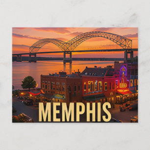 Postal Puente del paseo marítimo de Memphis Tennessee Reg