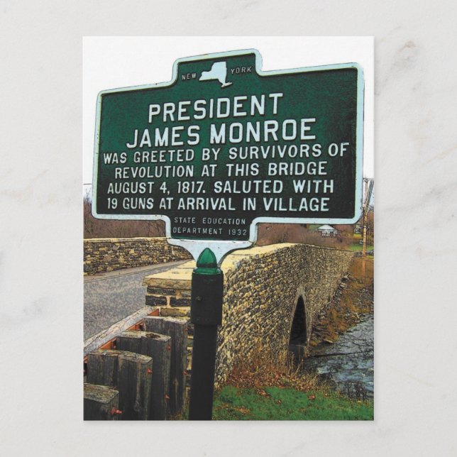 Postal Puente del presidente James Monroe Stone (Anverso)