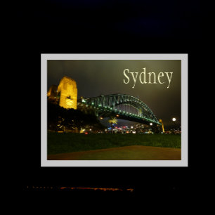 Postal Puente del Puerto  de Noche, Sydney, Australia Pos