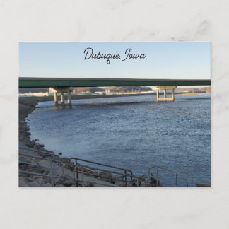 Postal Puente del río Misisipi en Dubuque Iowa