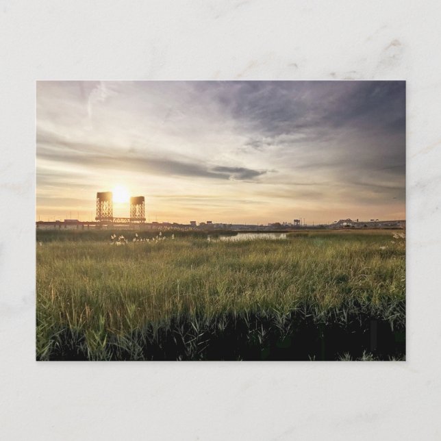 Postal Puente del río Sunset Lincoln Park West Hackensack (Anverso)