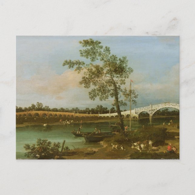 Postal Puente del viejo Walton, 1755 (aceite en lienzo) (Anverso)