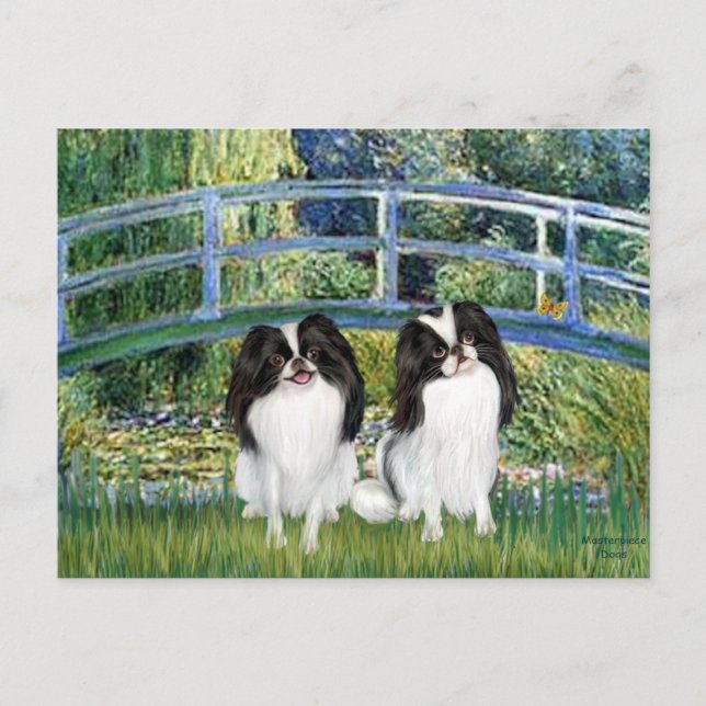 Postal Puente - Dos chinas japonesas (2BW) (Anverso)