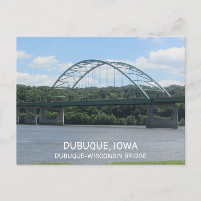 Postal Puente Dubuque-Wisconsin en Iowa (Anverso)
