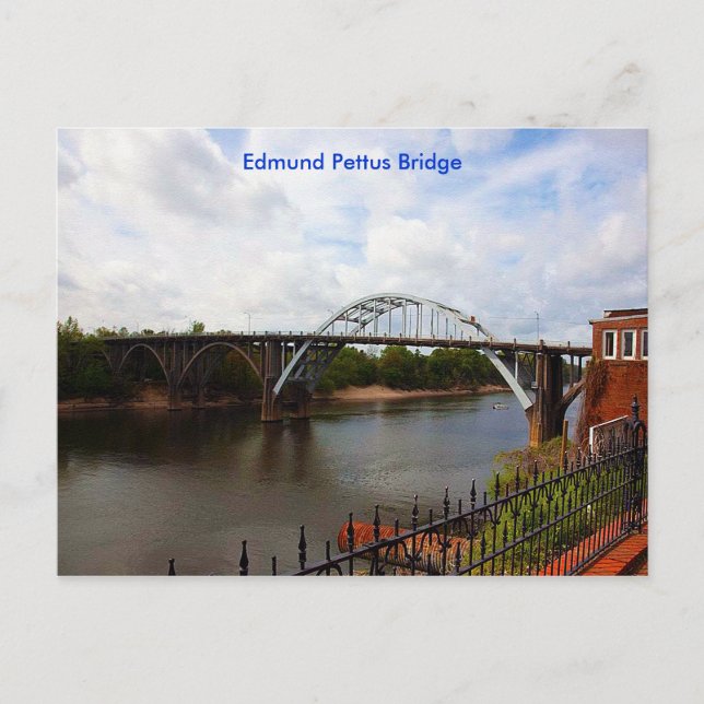 Postal Puente Edmund Pettus en Selma, Alabama (Anverso)