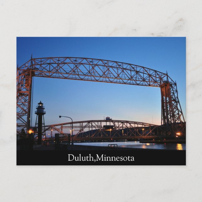 Postal Puente elevador aéreo Duluth Minnesota (Anverso)