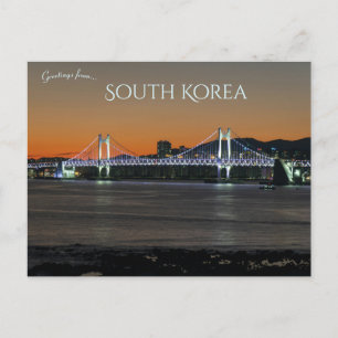 Postal Puente en Busan Corea del Sur