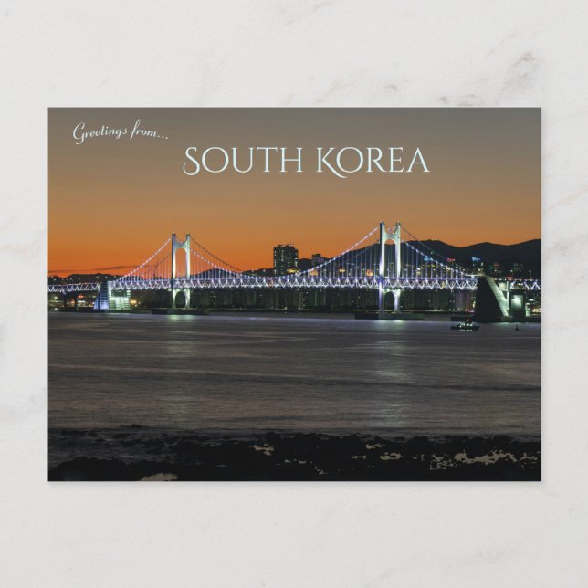 Postal Puente en Busan Corea del Sur (Anverso)