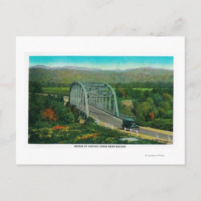 Postal Puente en Castaic Creek cerca de Saugus (Anverso)