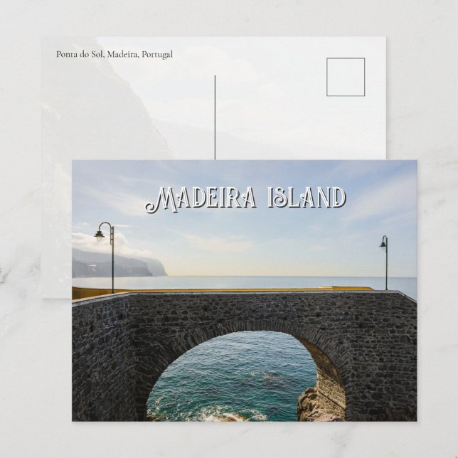 Postal Puente escénico en Ponta do Sol, isla de Madeira (Anverso / Reverso)