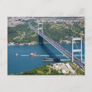 Postal Puente Fatih Sultan Mehmet sobre el Bósforo,