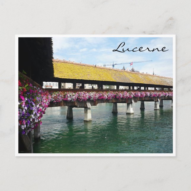 Postal puente floral de lucerna (Anverso)