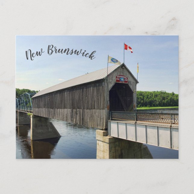 Postal Puente Florenceville New Brunswick Canadá (Anverso)