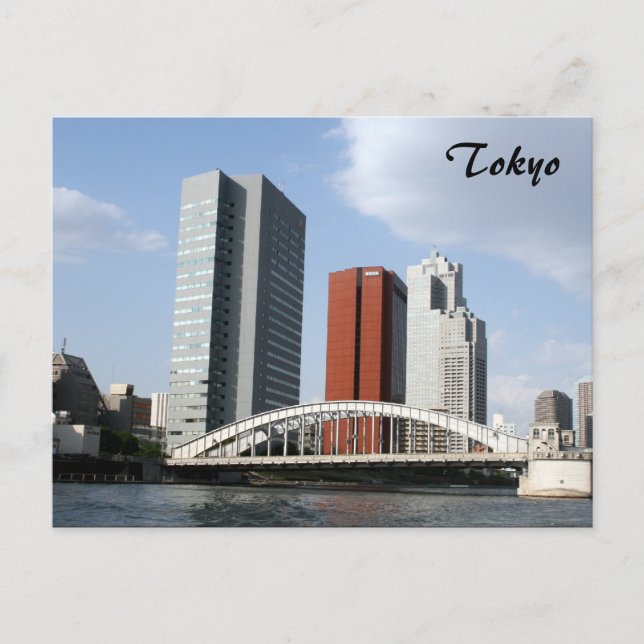 Postal puente fluvial de tokio (Anverso)