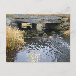 Postal puente fluvial y de piedra