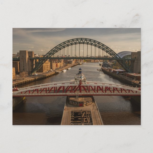 Postal Puente Giratorio, Newcastle upon Tyne (Anverso)