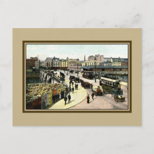 Postal Puente Glasgow de época años 1890 Glasgow Escocia