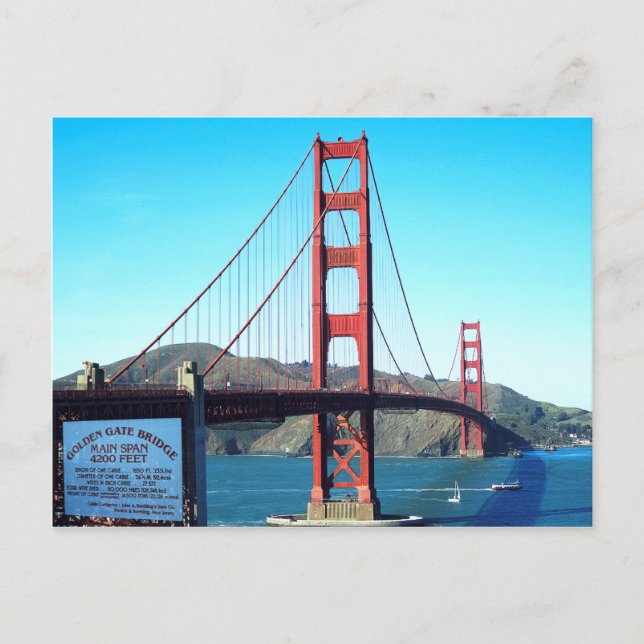 Postal Puente Golden Gate (Anverso)