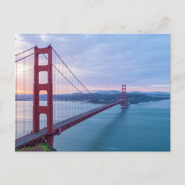 Postal Puente Golden Gate al amanecer (Anverso)