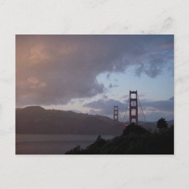 Postal Puente Golden Gate al atardecer (Anverso)