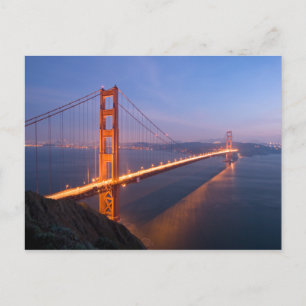Postal Puente Golden Gate al atardecer
